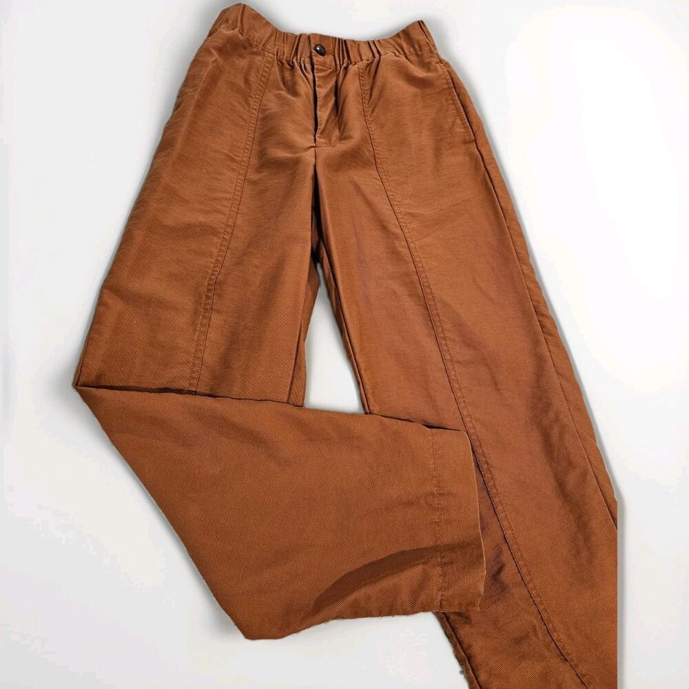 Madewell Women's Size XS Rust High Rise Relaxed Pants Paperbag Waist